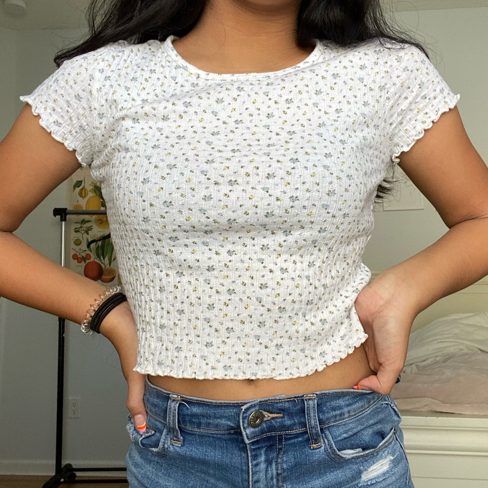 american eagle floral shirt